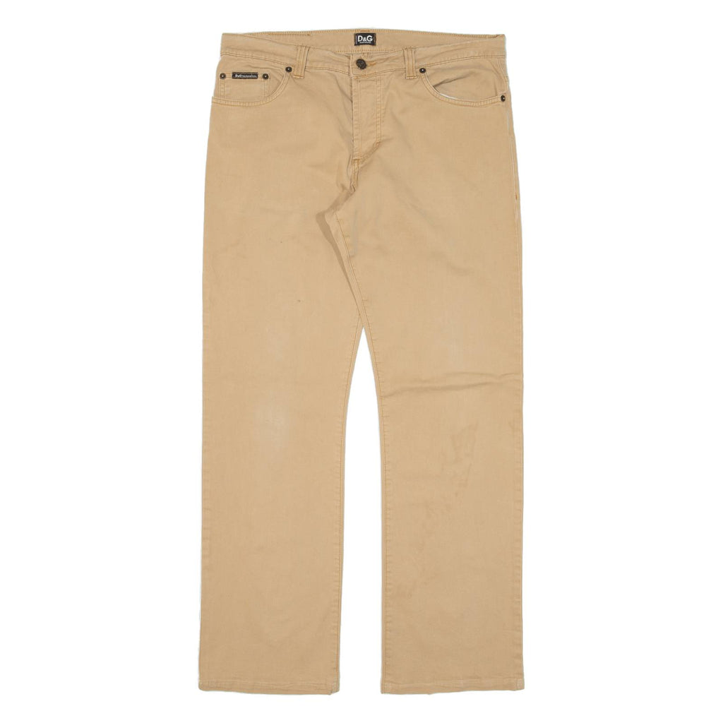 DOLCE & GABBANA Mens Trousers Beige Regular Straight W35 L29