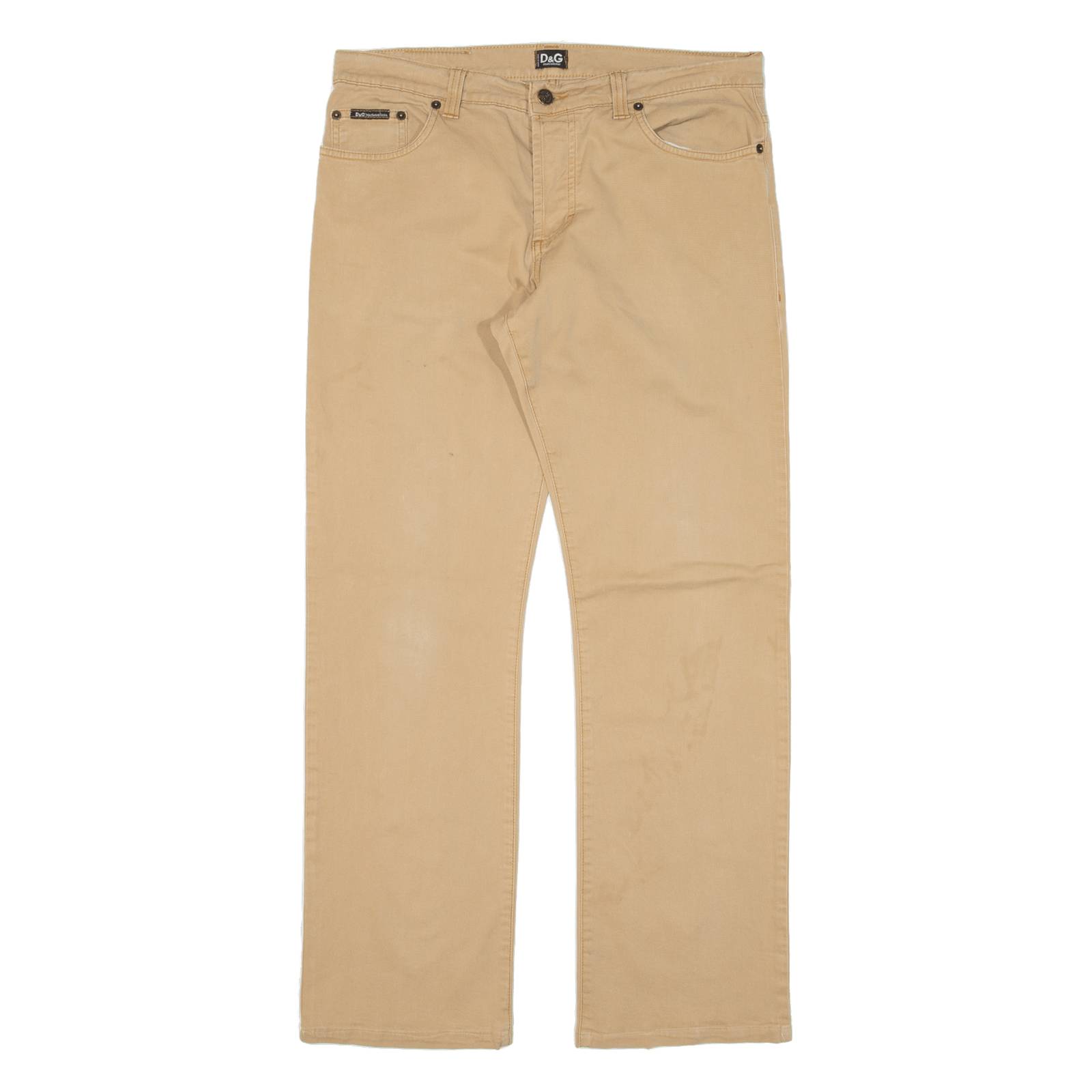DOLCE & GABBANA Mens Trousers Beige Regular Straight W35 L29