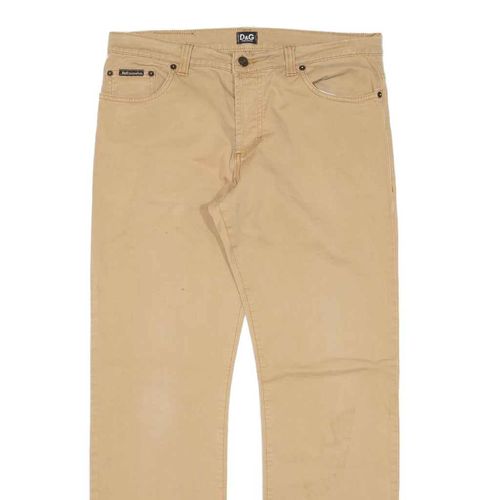 DOLCE & GABBANA Mens Trousers Beige Regular Straight W35 L29