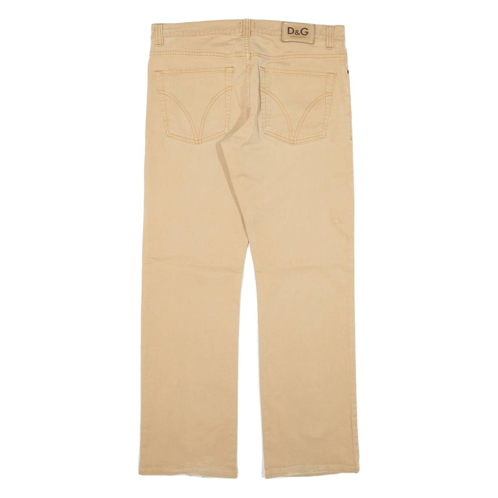 DOLCE & GABBANA Mens Trousers Beige Regular Straight W35 L29