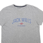 JACK WILLS Womens Grey Jack Wills Graphic T-Shirt M Short Sleeve Crew Neck