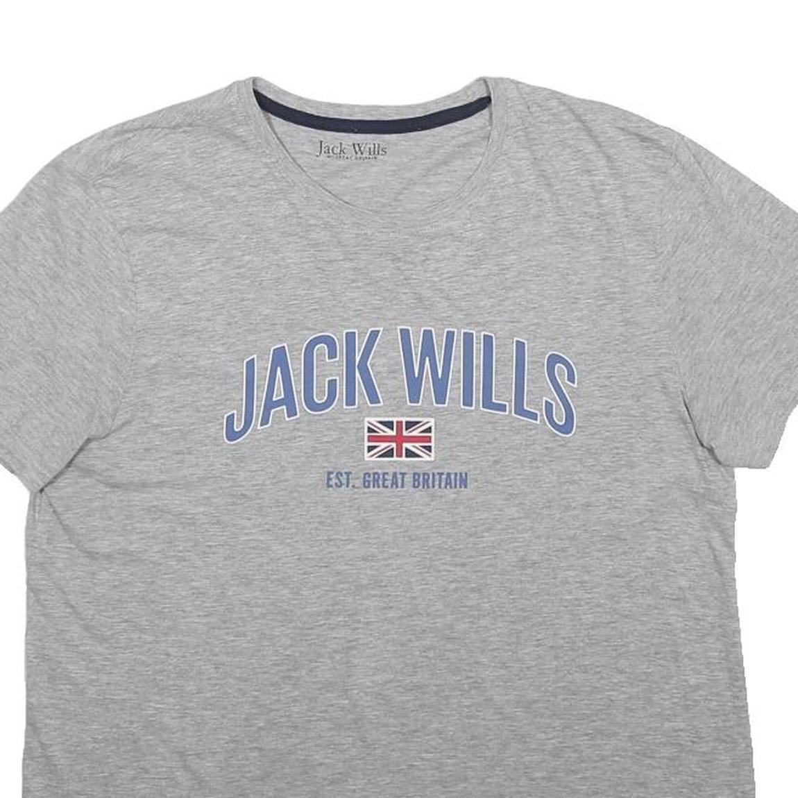 JACK WILLS Womens Grey Jack Wills Graphic T-Shirt M Short Sleeve Crew Neck