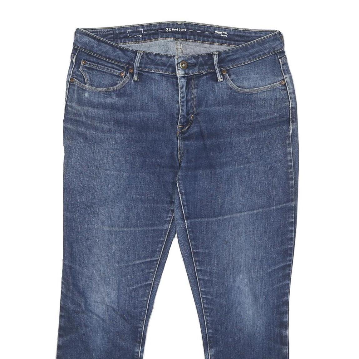 LEVI'S Bold Curve Modern Rise Womens Jeans Blue Regular Skinny Denim Medium W32