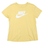 NIKE Womens Yellow T-Shirt M Short Sleeve Crew Neck Cotton Blend Casual