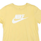 NIKE Womens Yellow T-Shirt M Short Sleeve Crew Neck Cotton Blend Casual