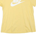NIKE Womens Yellow T-Shirt M Short Sleeve Crew Neck Cotton Blend Casual