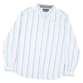 NAUTICA Mens Blue & Pink Striped Cotton Blend Shirt XL Classic Fit Button-Down