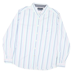NAUTICA Mens Blue & Pink Striped Cotton Blend Shirt XL Classic Fit Button-Down