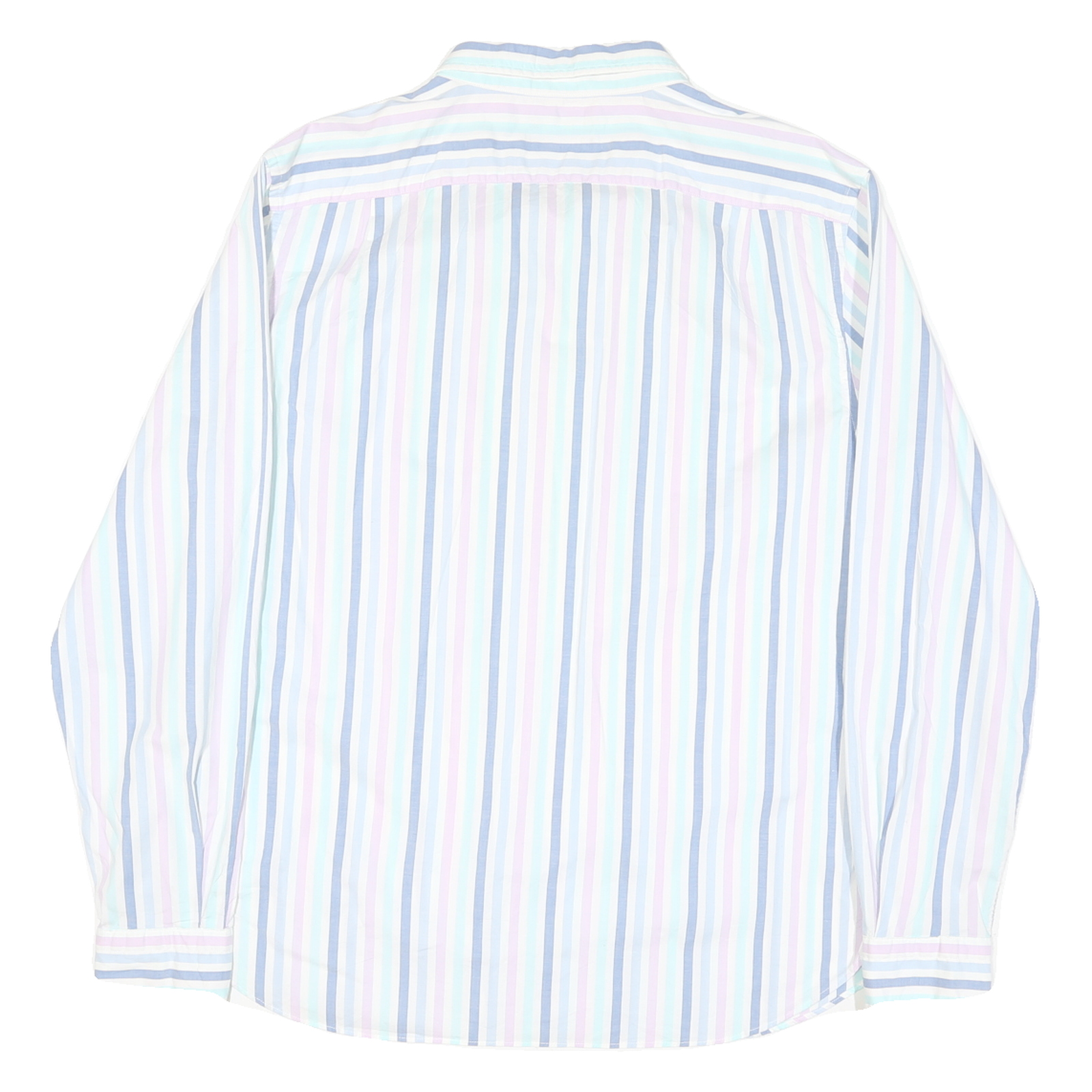 NAUTICA Mens Blue & Pink Striped Cotton Blend Shirt XL Classic Fit Button-Down