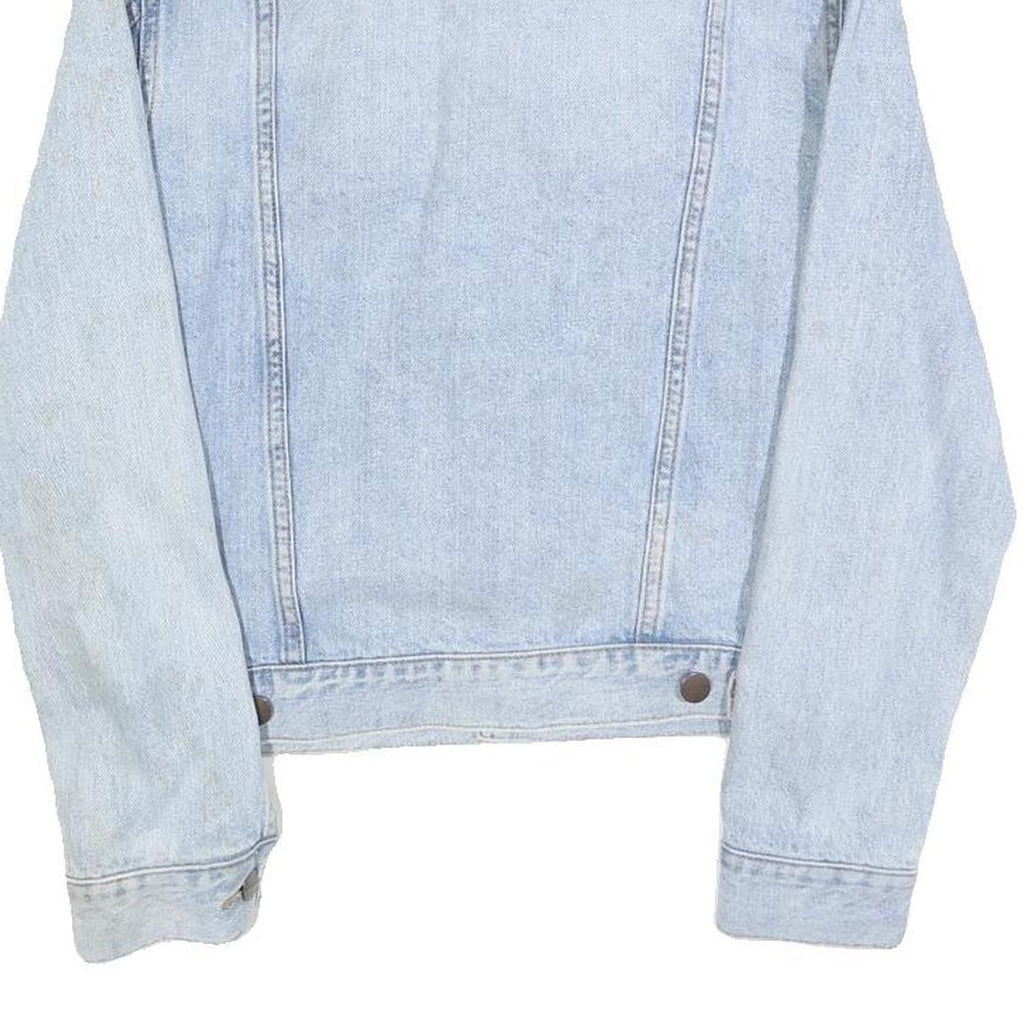 WRANGLER Womens Blue Denim Jacket S Cotton Button Classic Fit Light Wash