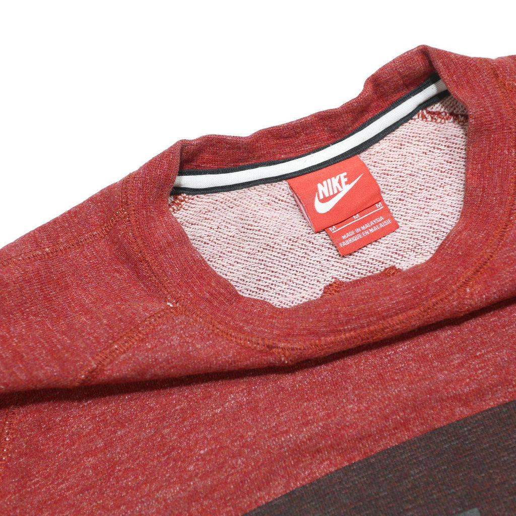 NIKE Womens Red Cotton Blend Crew Neck Sweatshirt M Lightweight Comfort