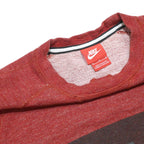 NIKE Womens Red Cotton Blend Crew Neck Sweatshirt M Lightweight Comfort