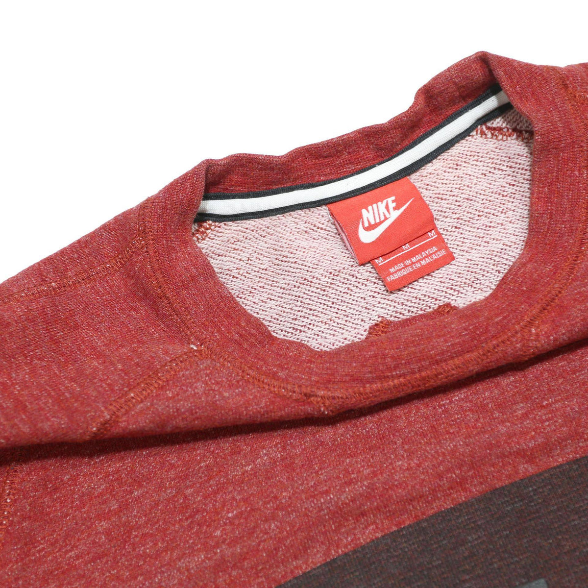 NIKE Womens Red Cotton Blend Crew Neck Sweatshirt M Lightweight Comfort