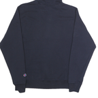CHAMPION Mens Navy Blue Hoodie S Cotton Blend Pullover Sweatshirt