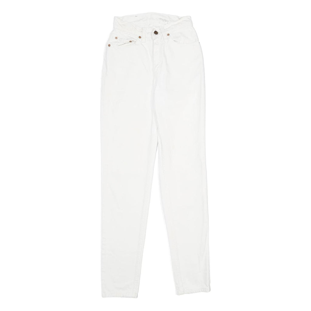 LEVI'S 512 TAPERED Womens Jeans White Slim Tapered Denim W22 L32 Classic Zip