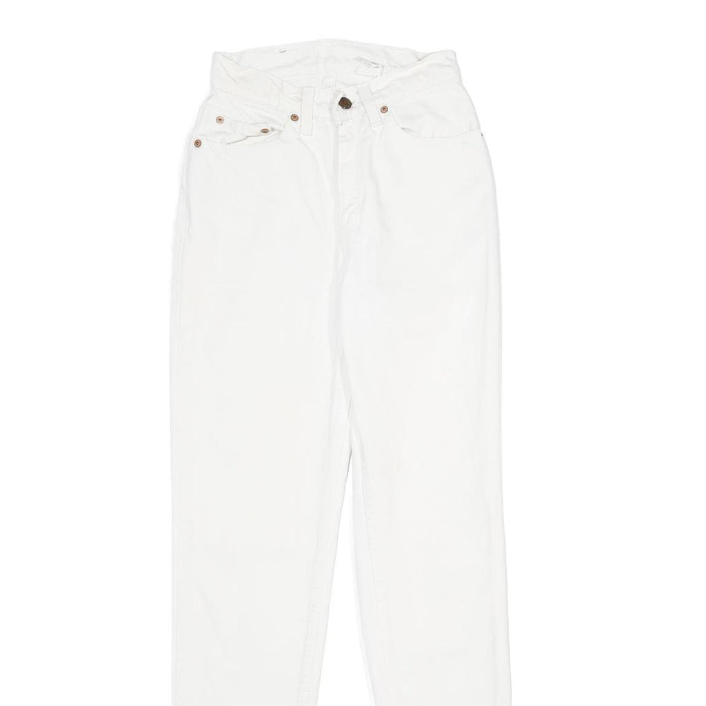 LEVI'S 512 TAPERED Womens Jeans White Slim Tapered Denim W22 L32 Classic Zip