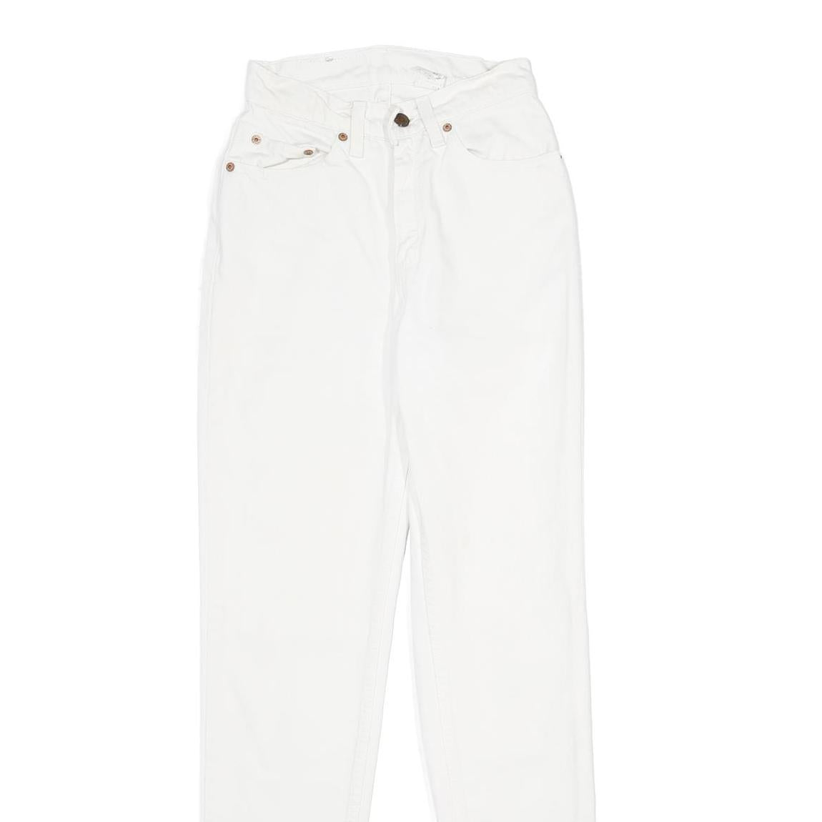 LEVI'S 512 TAPERED Womens Jeans White Slim Tapered Denim W22 L32 Classic Zip