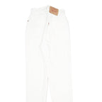 LEVI'S 512 TAPERED Womens Jeans White Slim Tapered Denim W22 L32 Classic Zip