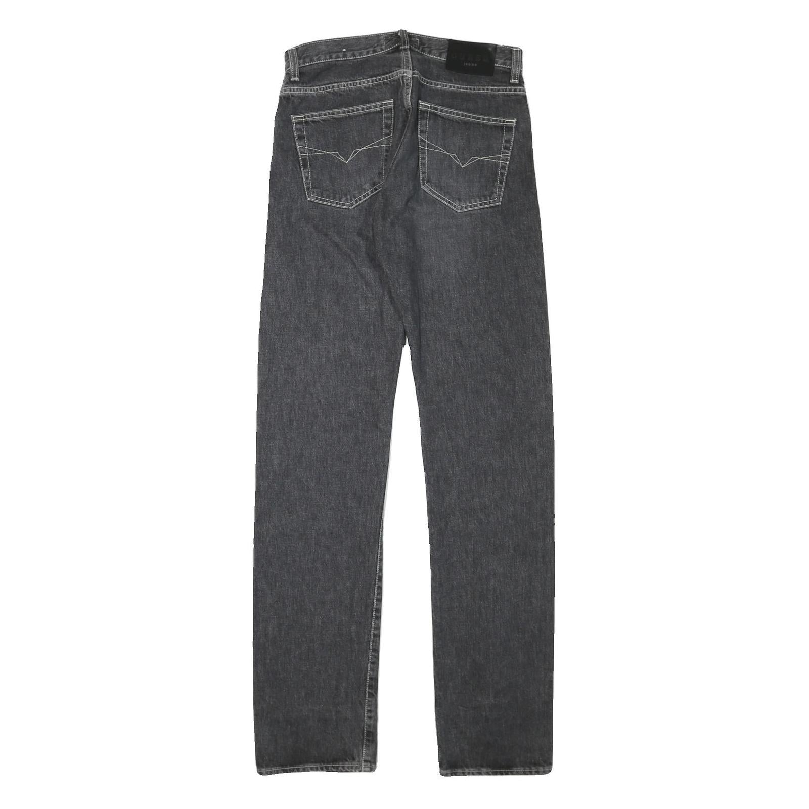 GUESS Womens Regular Fit Straight Leg Denim Dark Wash Jeans W28 L33 Zip Closure