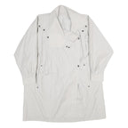 Womens White Cream Jacket UK 8 Polyester Blend Button Closure Plain Elegant