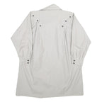 Womens White Cream Jacket UK 8 Polyester Blend Button Closure Plain Elegant
