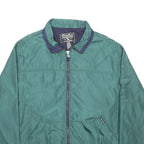 EDDIE BAUER Mens Green & Navy Zip Jacket L Nylon Lightweight Outdoor