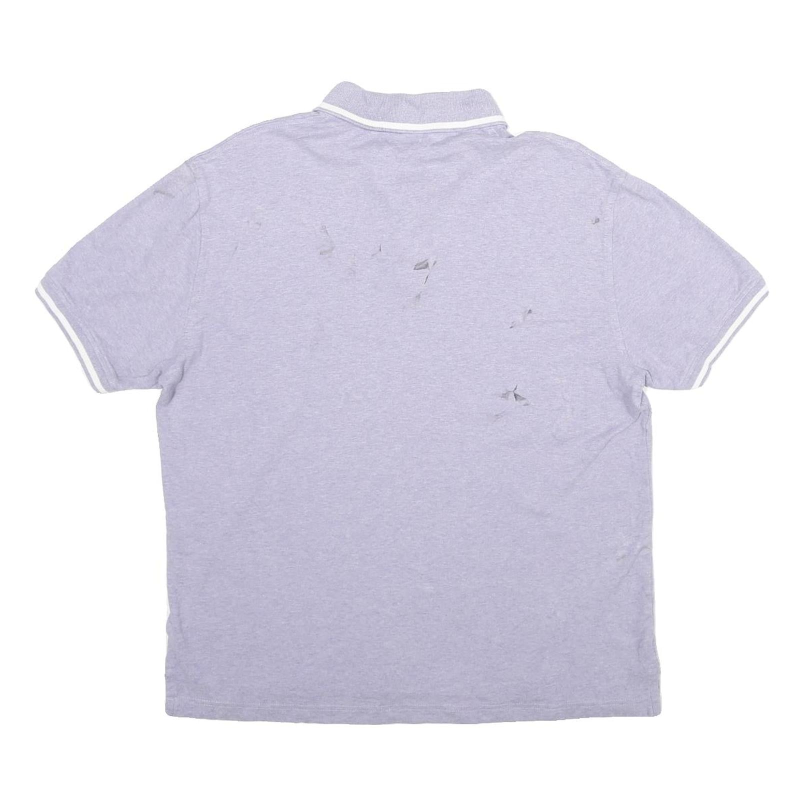 TOMMY HILFIGER Mens Light Purple Polo Shirt Short Sleeve Cotton L Casual Top