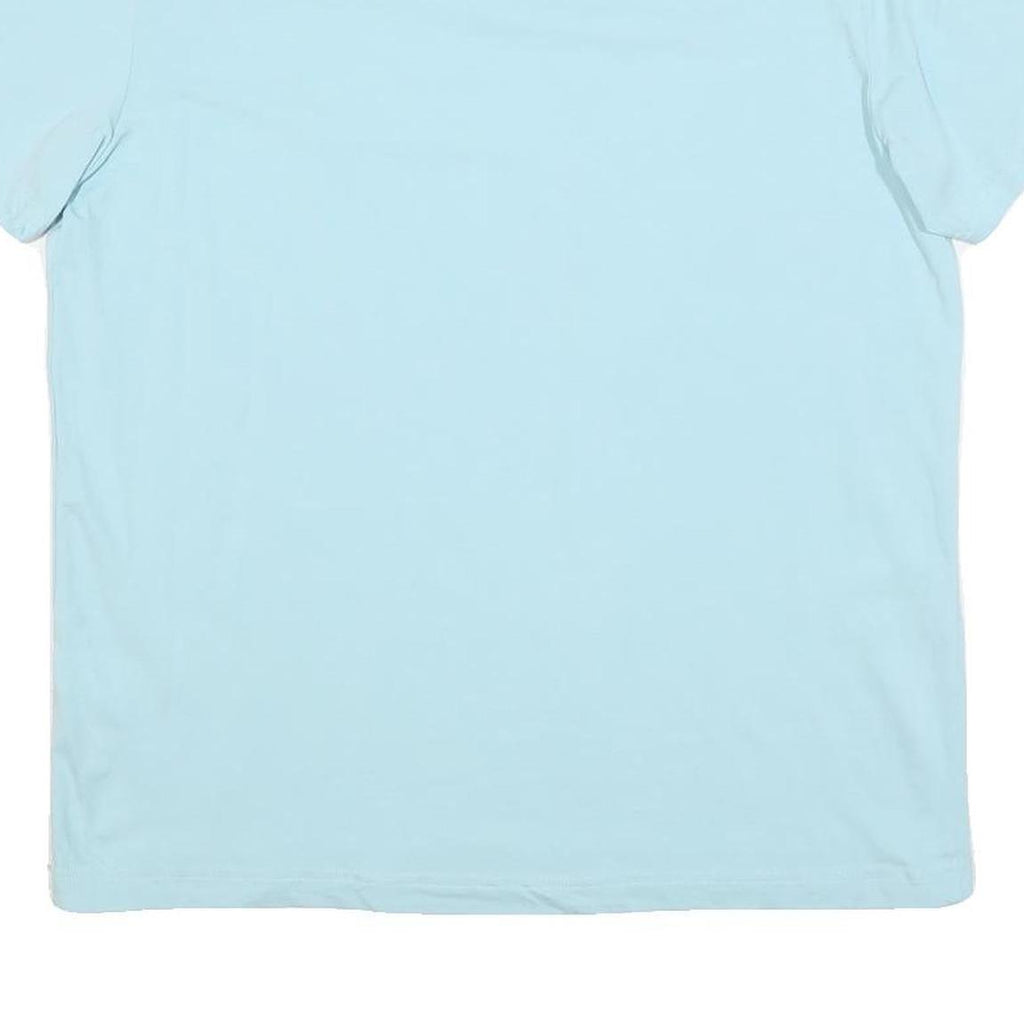NAUTICA Mens Light Blue Graphic T-Shirt L Short Sleeve Crew Neck Cotton Blend