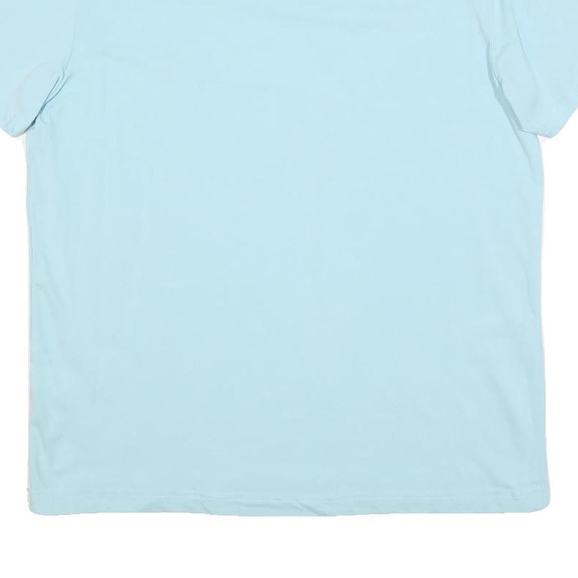 NAUTICA Mens Light Blue Graphic T-Shirt L Short Sleeve Crew Neck Cotton Blend