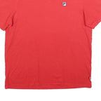 FILA Mens Red T-Shirt L Short Sleeve Crew Neck Classic Cotton Blend Casual