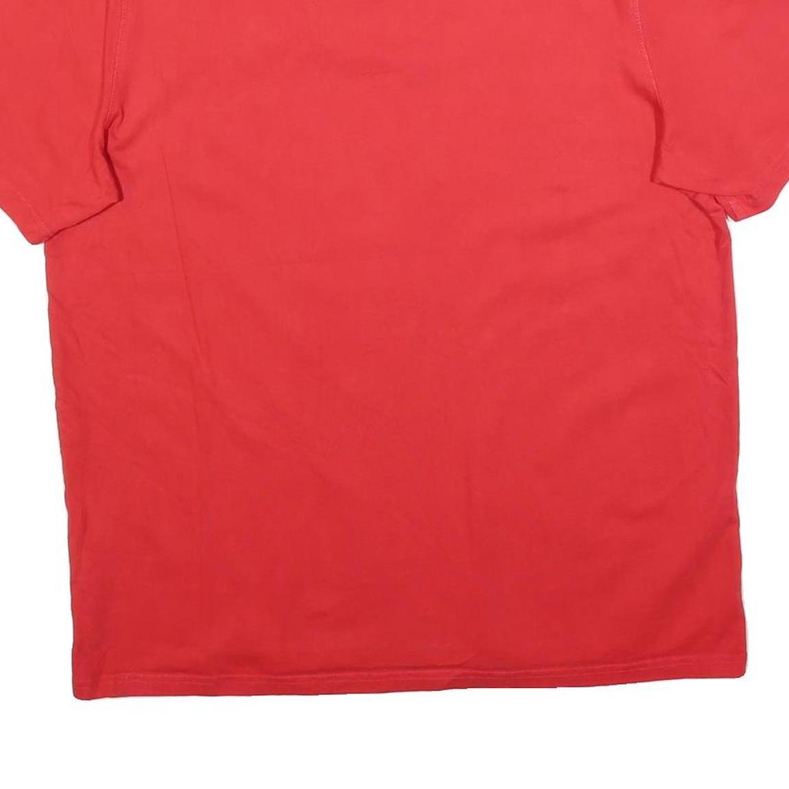 FILA Mens Red T-Shirt L Short Sleeve Crew Neck Classic Cotton Blend Casual