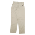 DICKIES Mens Slim Beige Cotton Blend Slim Straight Trousers W28 L27 Workwear