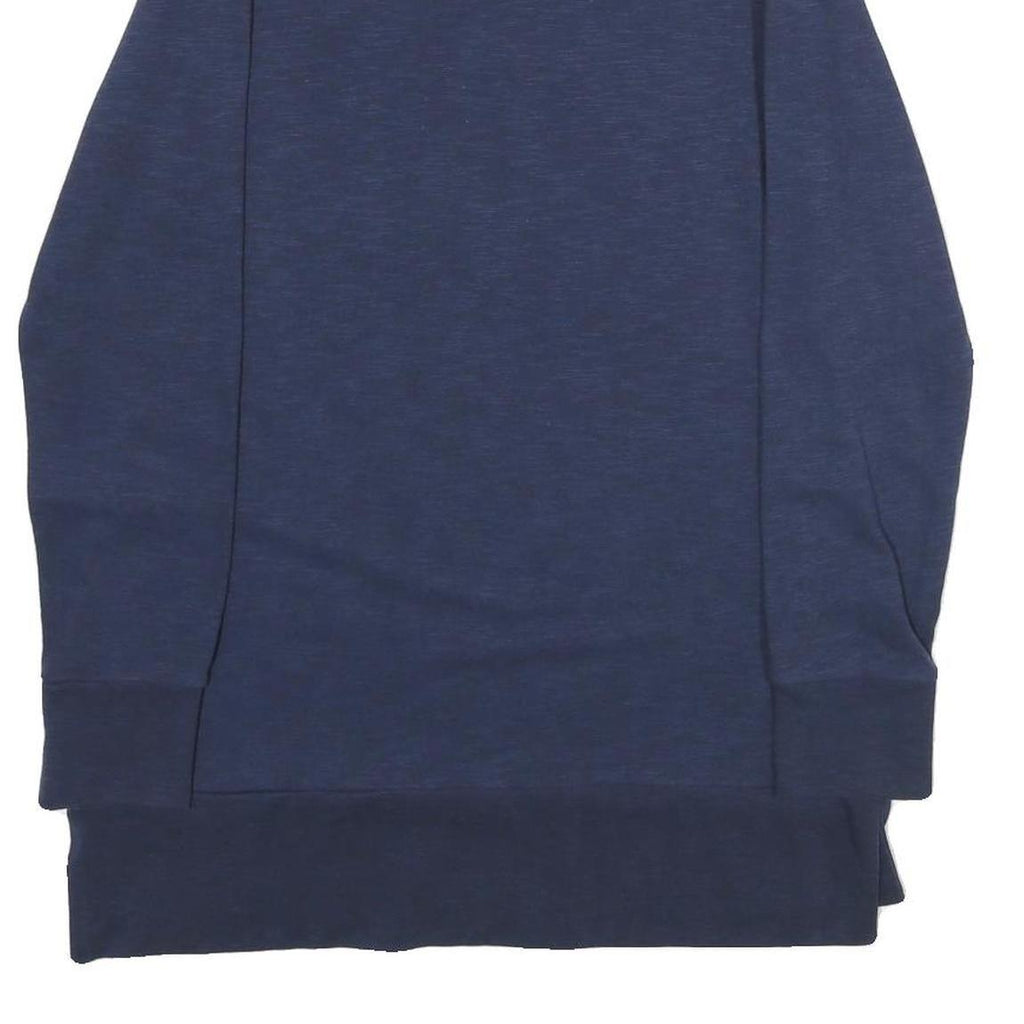 MAJESTIC Womens Blue Seattle Seahawks Lace Up Neck M Cotton Blend Sweatshirt