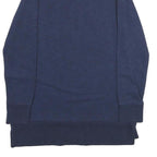 MAJESTIC Womens Blue Seattle Seahawks Lace Up Neck M Cotton Blend Sweatshirt