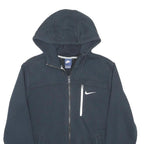 NIKE Mens Black Full Zip Hoodie M Cotton Blend Casual Sportswear Jacket