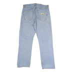 CARHARTT Mens Regular Fit Button Closure Light Blue Denim Jeans W36 L29 Classic