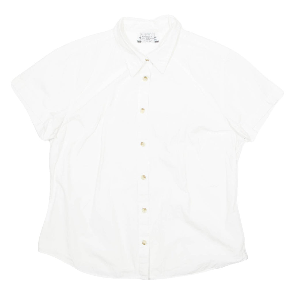 COLUMBIA Womens Plain Shirt White L