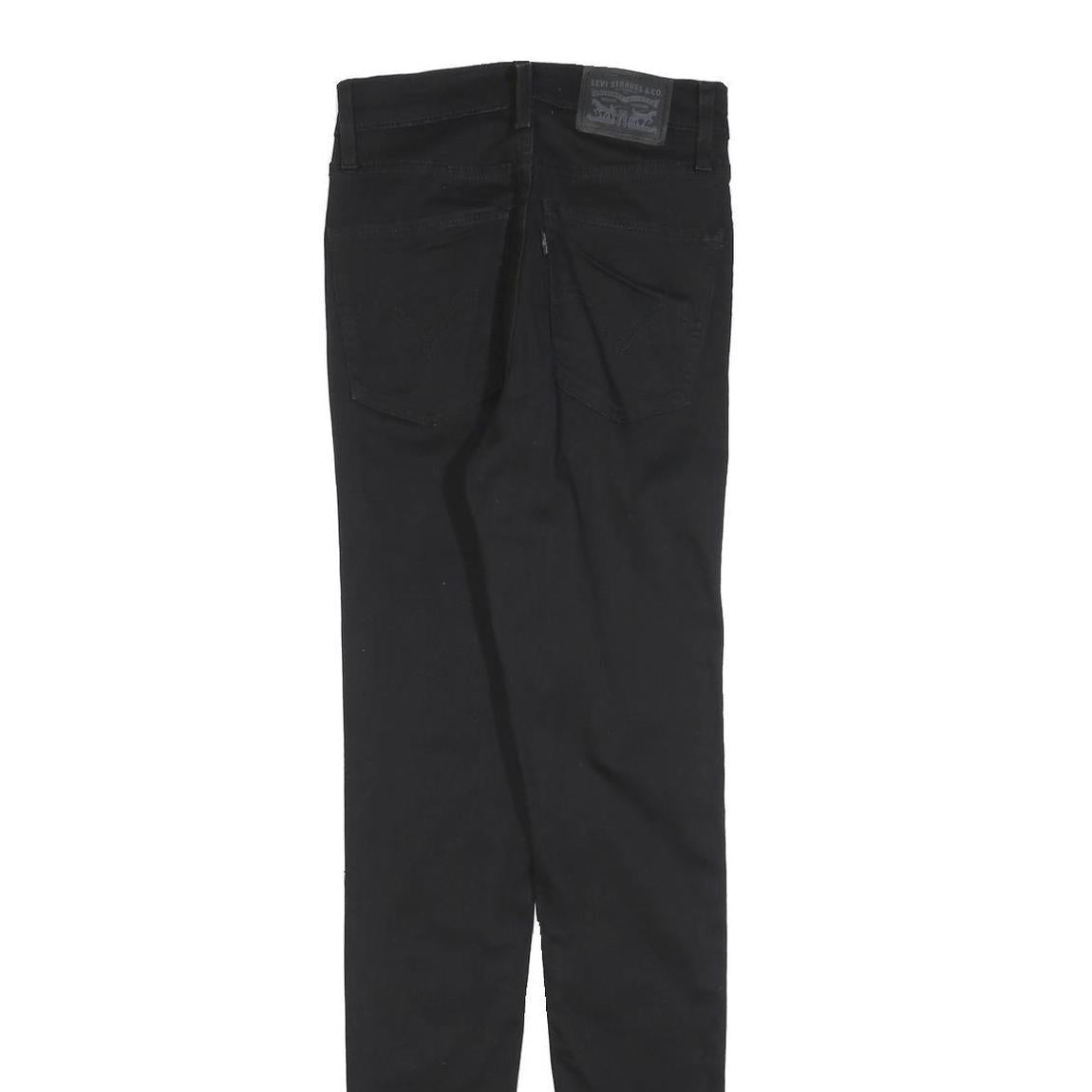 LEVI'S Womens Slim Fit Skinny Black Denim Cotton Blend Jeans W25 L32 Stylish Zip