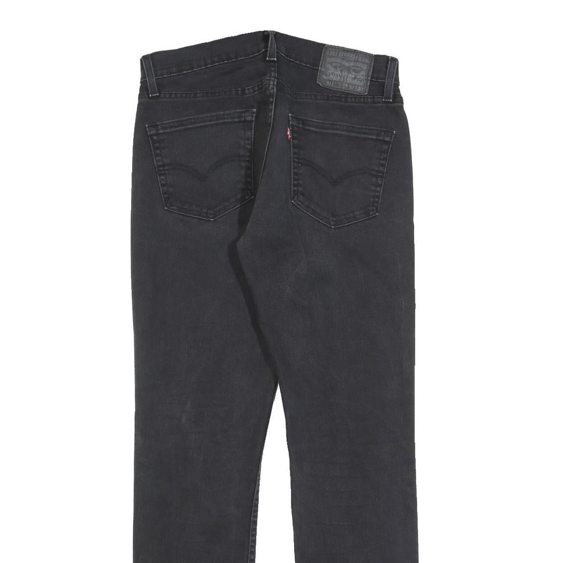 LEVI'S 511 Slim Mens Jeans Black Slim Skinny Denim Medium W32 L32 Modern Fit