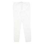 TOMMY HILFIGER Womens Slim White Denim Jeans W30 L29 Classic Zip Pocket