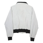 REFRIGIWEAR Womens White & Black Nylon Zip Jacket S Casual Lightweight Bomber
