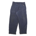 CARHARTT Mens Relaxed Blue Cotton Blend Trousers W32 L29 Workwear Casual Zip