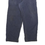 CARHARTT Mens Relaxed Blue Cotton Blend Trousers W32 L29 Workwear Casual Zip