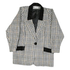 WOOLMARK Womens Black & White Houndstooth Wool Button Jacket M Woven Classic