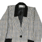 WOOLMARK Womens Black & White Houndstooth Wool Button Jacket M Woven Classic