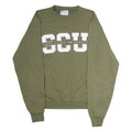 CHAMPION Santa Clara University Mens Sweatshirt Green Crew Neck USA S