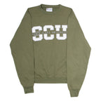 CHAMPION Santa Clara University Mens Sweatshirt Green Crew Neck USA S