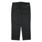 WRANGLER Mens Black Regular Fit Straight Leg Trousers W40 L30 Cotton Blend Zip