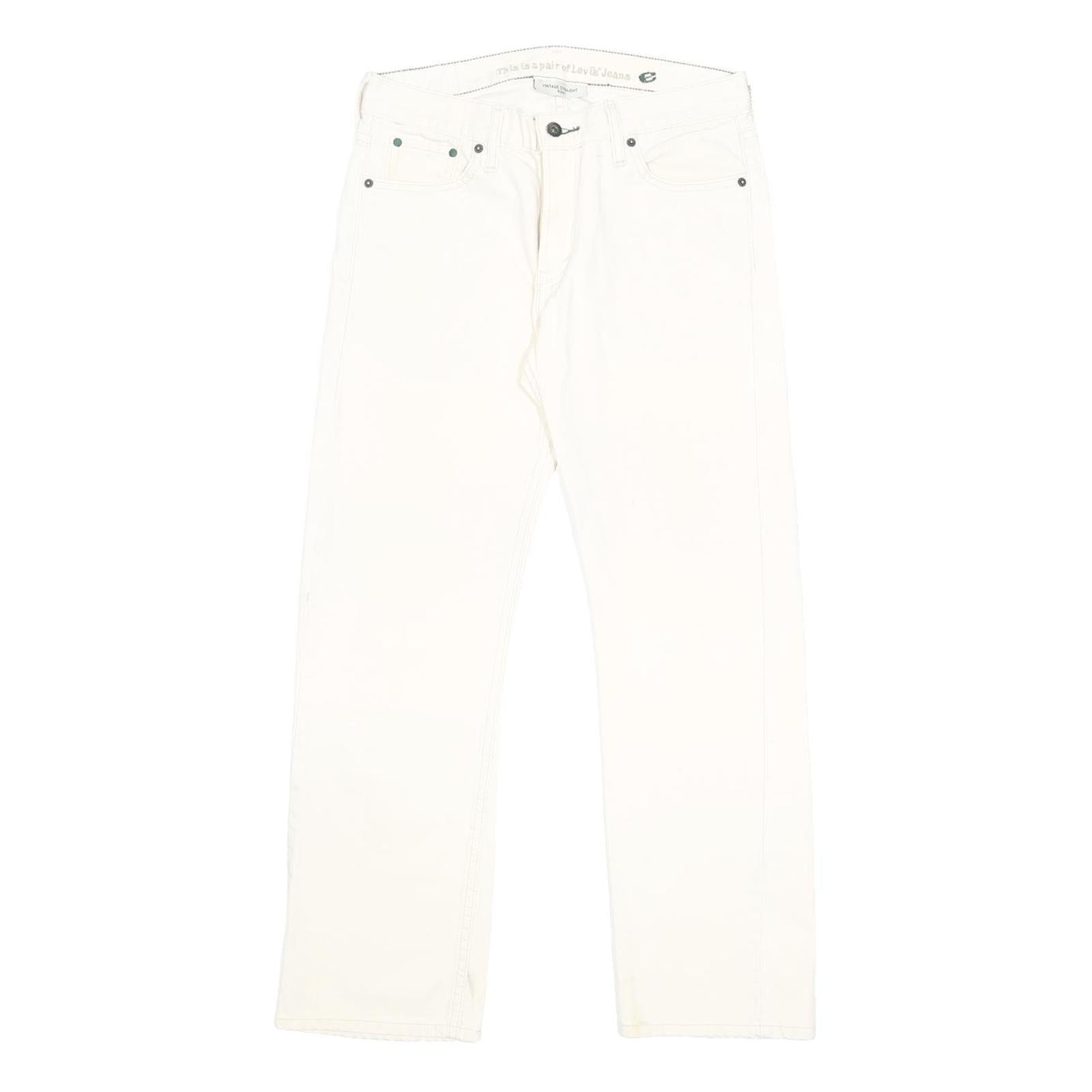 LEVI'S 539 Mens Jeans White Regular Straight Denim Rinse W32 L30 Comfortable Fit
