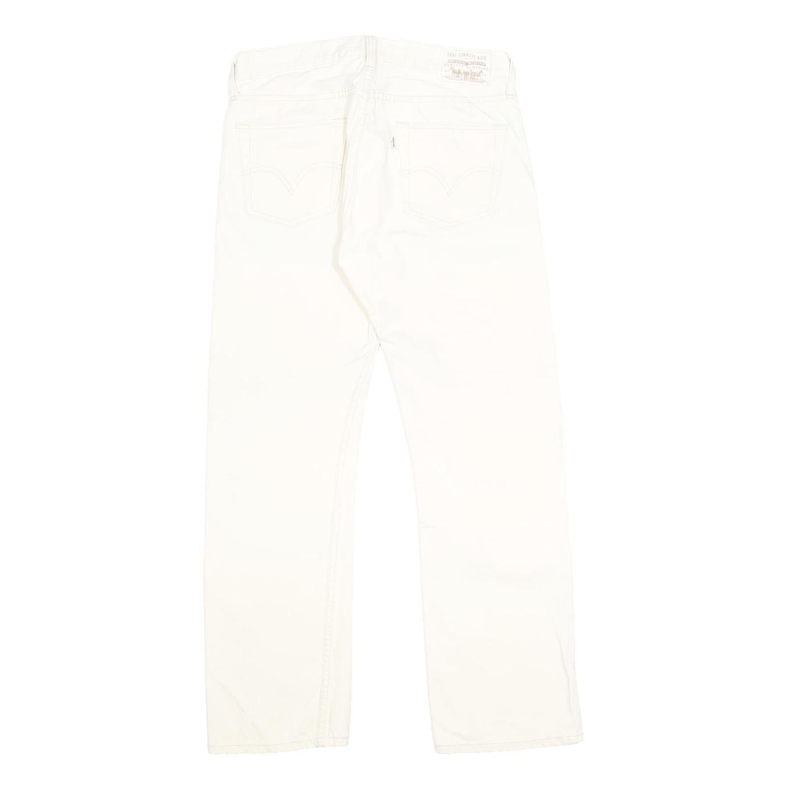 LEVI'S 539 Mens Jeans White Regular Straight Denim Rinse W32 L30 Comfortable Fit